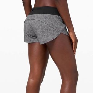 NWOT Lululemon Heather Gray Linerless Speed Up Shorts